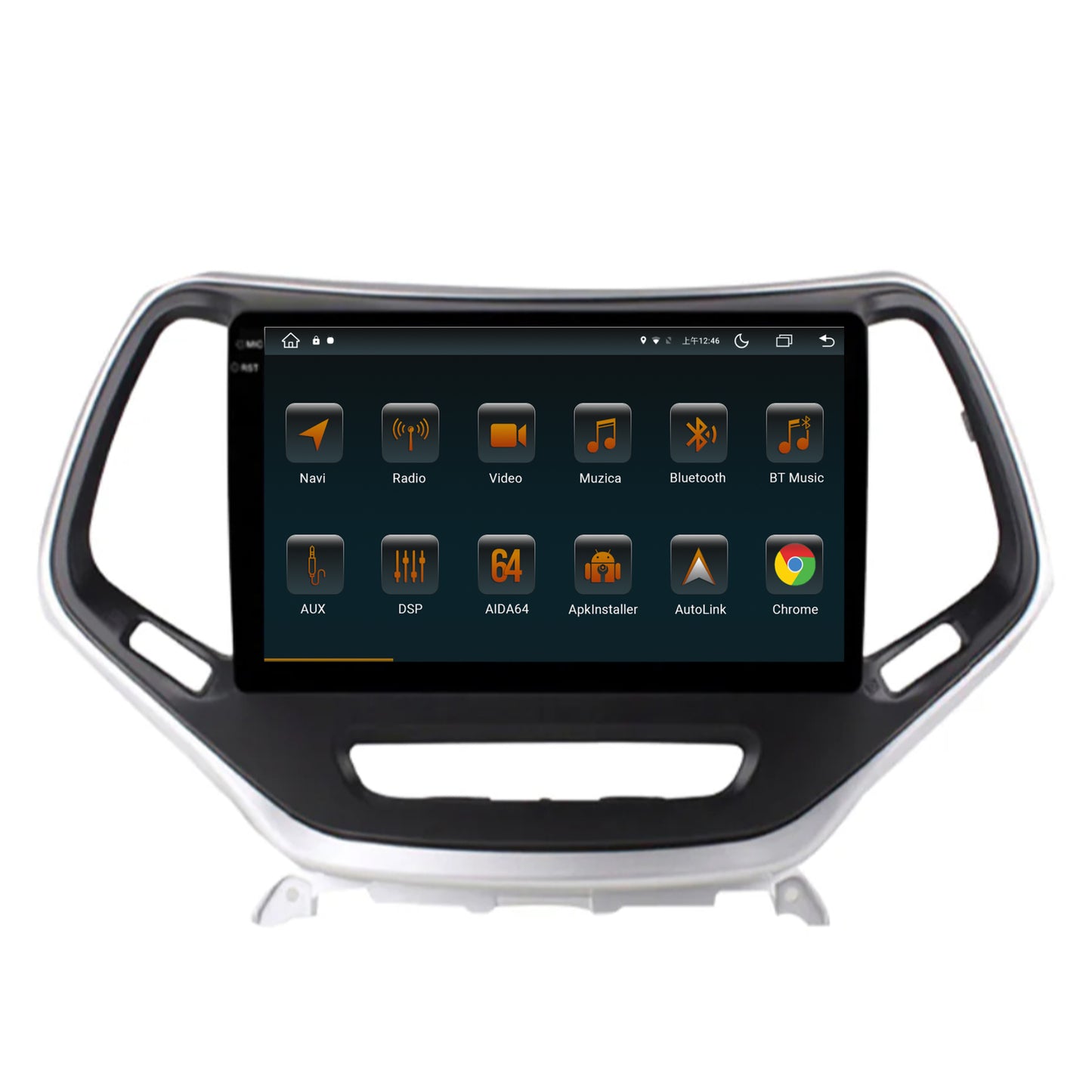 Navigatie Jeep Grand Cherokee (2015+), Android, V-Octacore / 4GB RAM + 64GB ROM, 10.36 Inch - AD-BGV100042k+AD-BGRKIT285