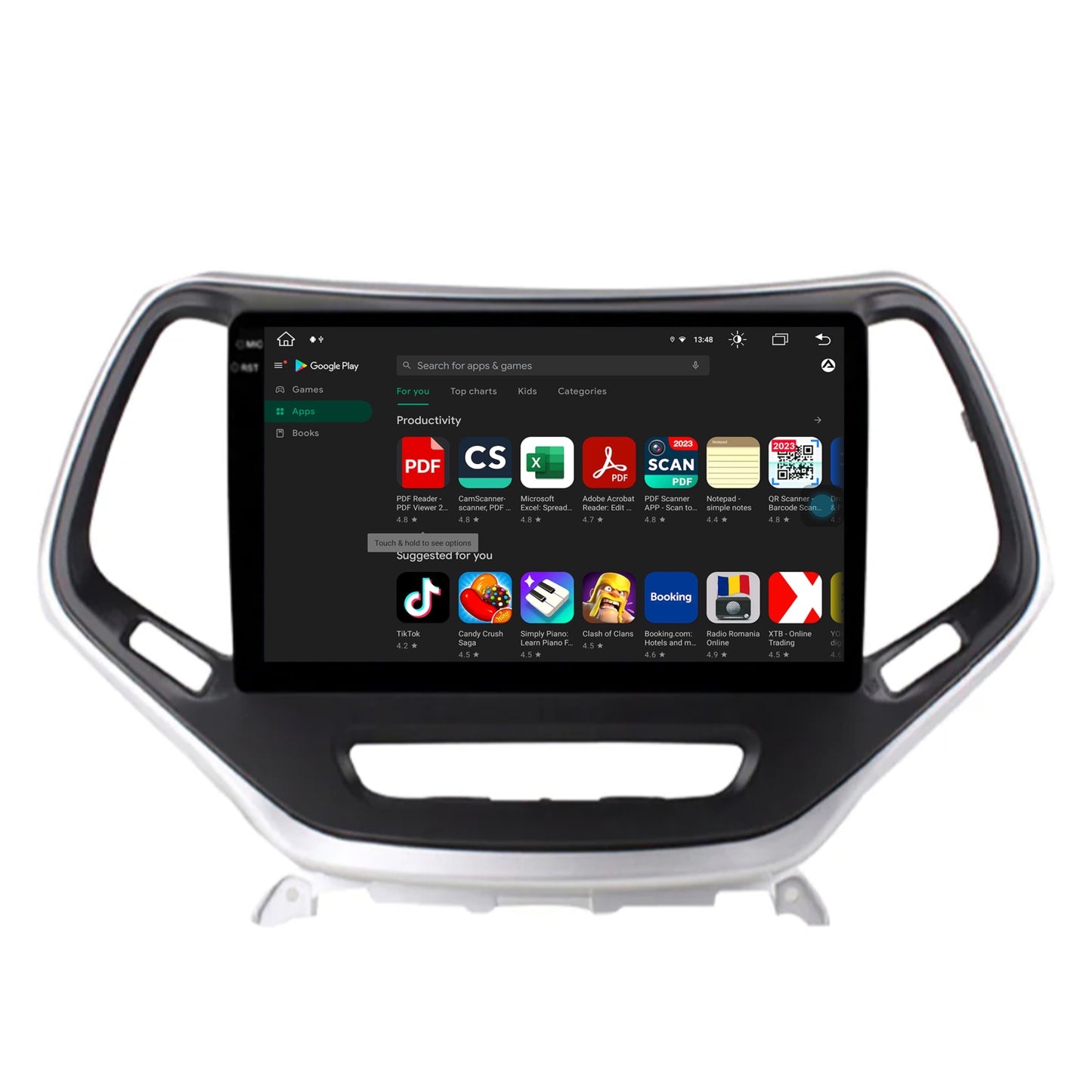 Navigatie Jeep Grand Cherokee (2015+), Android, V-Octacore / 4GB RAM + 64GB ROM, 10.36 Inch - AD-BGV100042k+AD-BGRKIT285