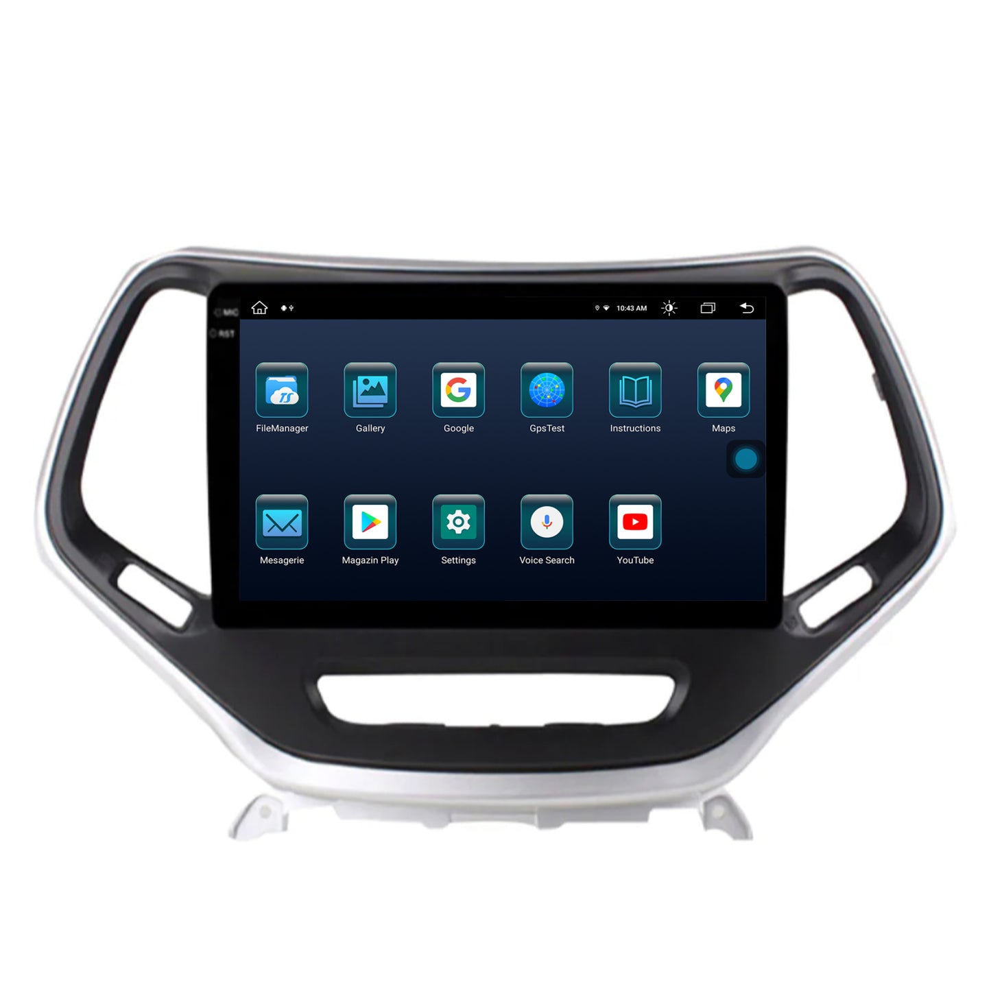 Navigatie Jeep Grand Cherokee (2015+), Android, X-Octacore / 8GB RAM + 256GB ROM, 10.36 Inch - AD-BGX10008+AD-BGRKIT285