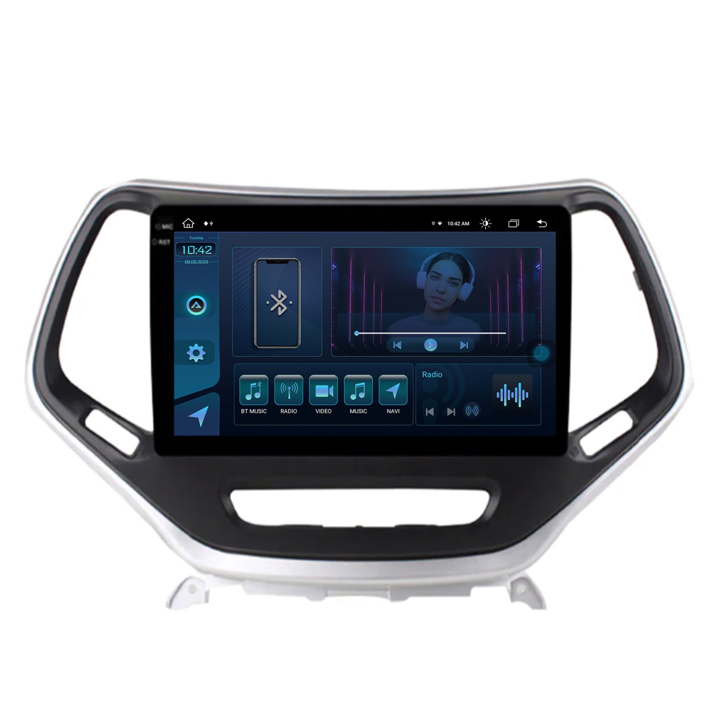 Navigatie Jeep Grand Cherokee (2015+), Android, X-Octacore / 8GB RAM + 256GB ROM, 10.36 Inch - AD-BGX10008+AD-BGRKIT285
