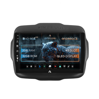 Navigatie Jeep Renegade (2014-2018), Android, E-Octacore / 2GB RAM + 32GB ROM, 9 Inch - AD-BGE9002+AD-BGRKIT286
