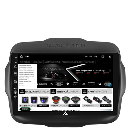 Navigatie Jeep Renegade (2014-2018), Android, Z-Octacore / 8GB RAM + 256GB ROM, 9 Inch - AD-BGZ9008+AD-BGRKIT286