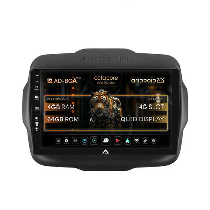 Navigatie Jeep Renegade (2014-2018), Android, A-Octacore / 4GB RAM + 64GB ROM, 9 Inch - AD-BGA9004+AD-BGRKIT286