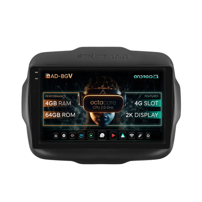Navigatie Jeep Renegade (2014-2018), Android, V-Octacore / 4GB RAM + 64GB ROM, 9.5 Inch - AD-BGV9004+AD-BGRKIT286