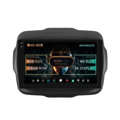 Navigatie Jeep Renegade (2014-2018), Android, X-Octacore / 8GB RAM + 256GB ROM, 9.5 Inch - AD-BGX9008+AD-BGRKIT286