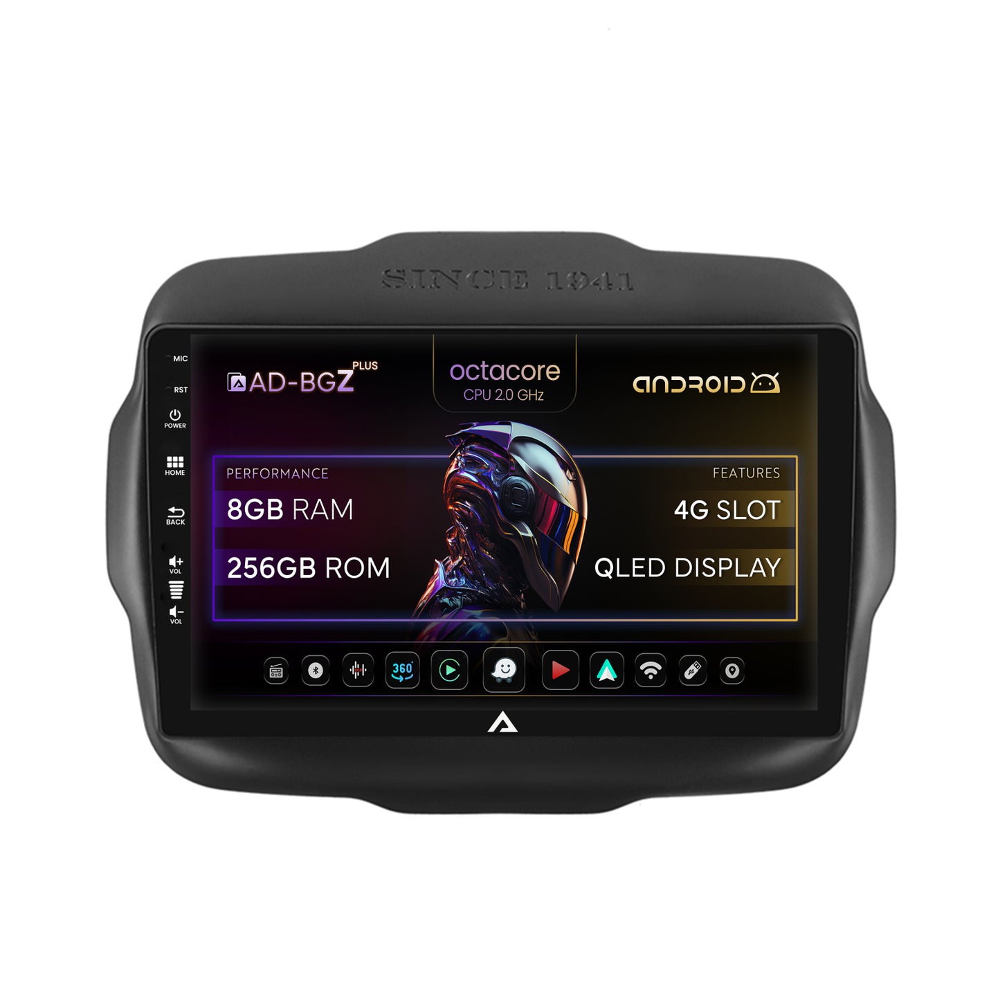 Navigatie Jeep Renegade (2014-2018), Android, Z-Octacore / 8GB RAM + 256GB ROM, 9 Inch - AD-BGZ9008+AD-BGRKIT286