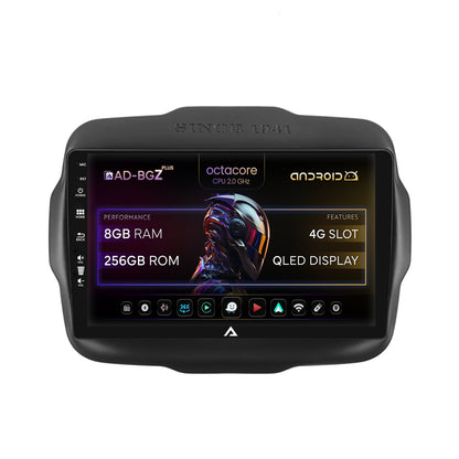 Navigatie Jeep Renegade (2014-2018), Android, Z-Octacore / 8GB RAM + 256GB ROM, 9 Inch - AD-BGZ9008+AD-BGRKIT286