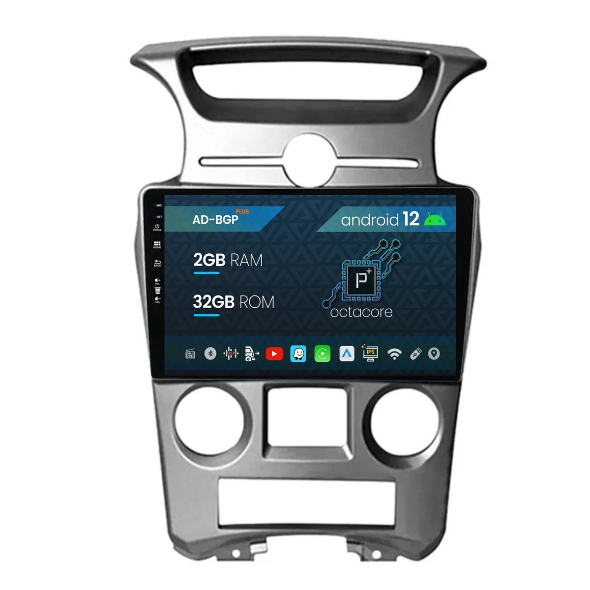 Navigatie Kia Carens (2007-2011), Android, P-Octacore / 2GB RAM + 32GB ROM, 9 Inch - AD-BGP9002+AD-BGRKIT209V2