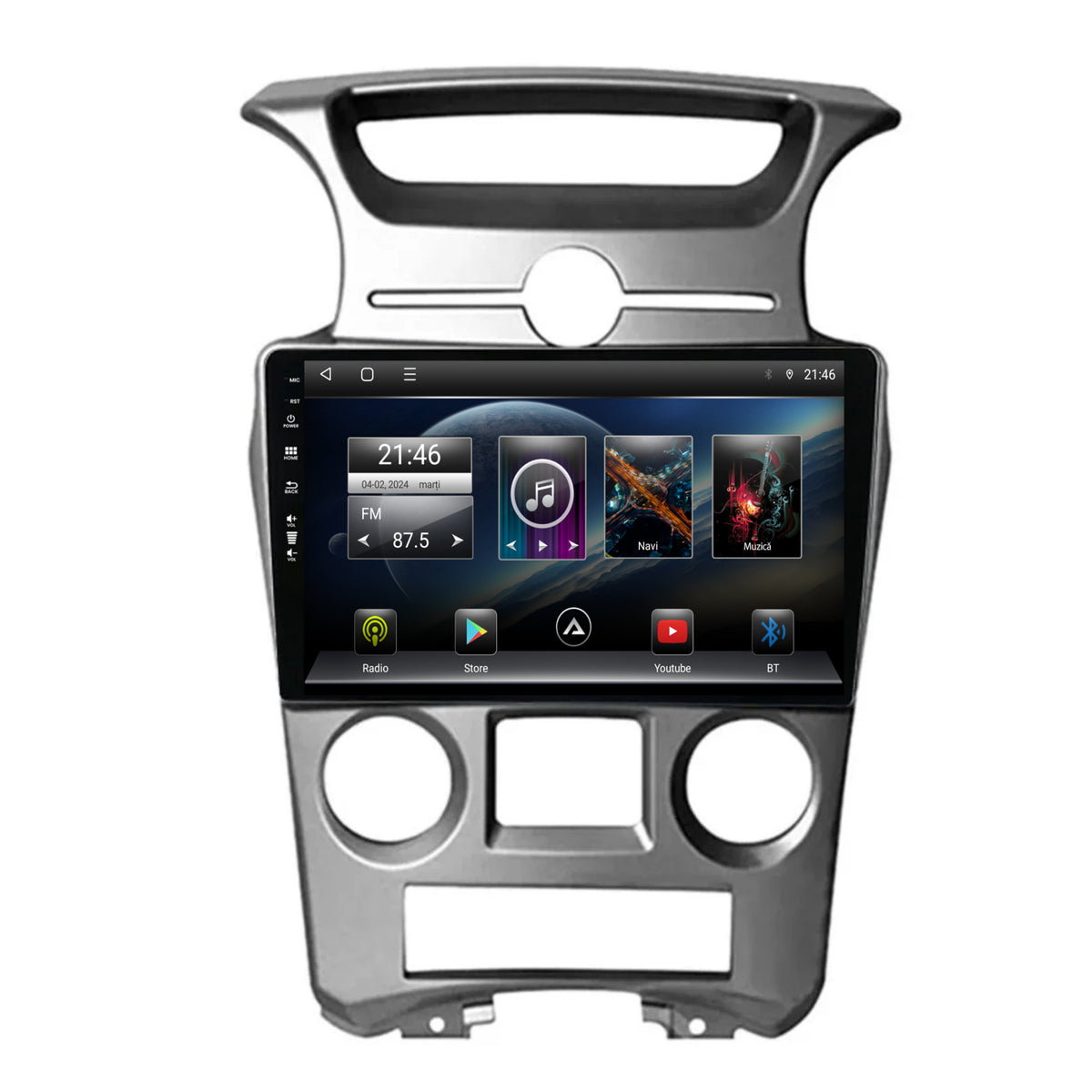 Navigatie Kia Carens (2007-2011), Android, P-Octacore / 2GB RAM + 32GB ROM, 9 Inch - AD-BGP9002+AD-BGRKIT209V2
