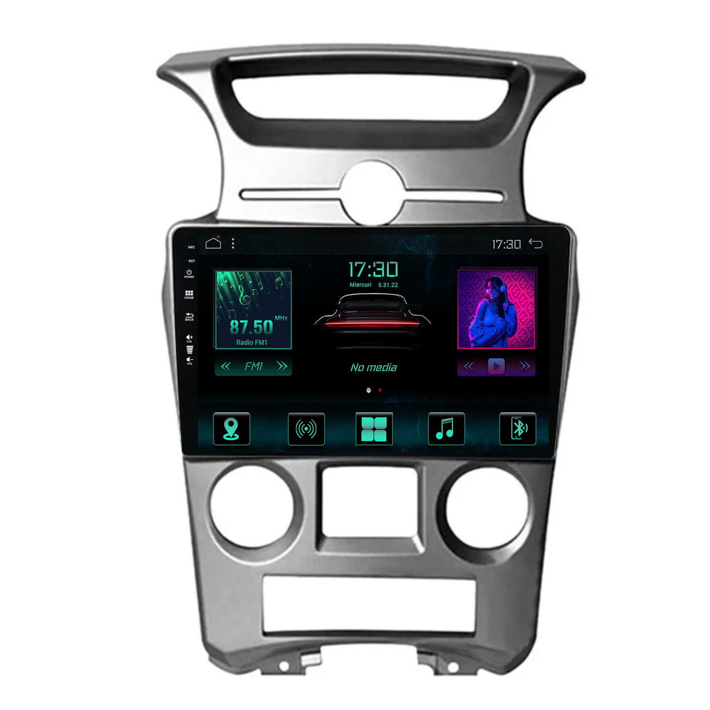 Navigatie Kia Carens (2007-2011), Android, A-Octacore / 4GB RAM + 64GB ROM, 9 Inch - AD-BGA9004+AD-BGRKIT209V2