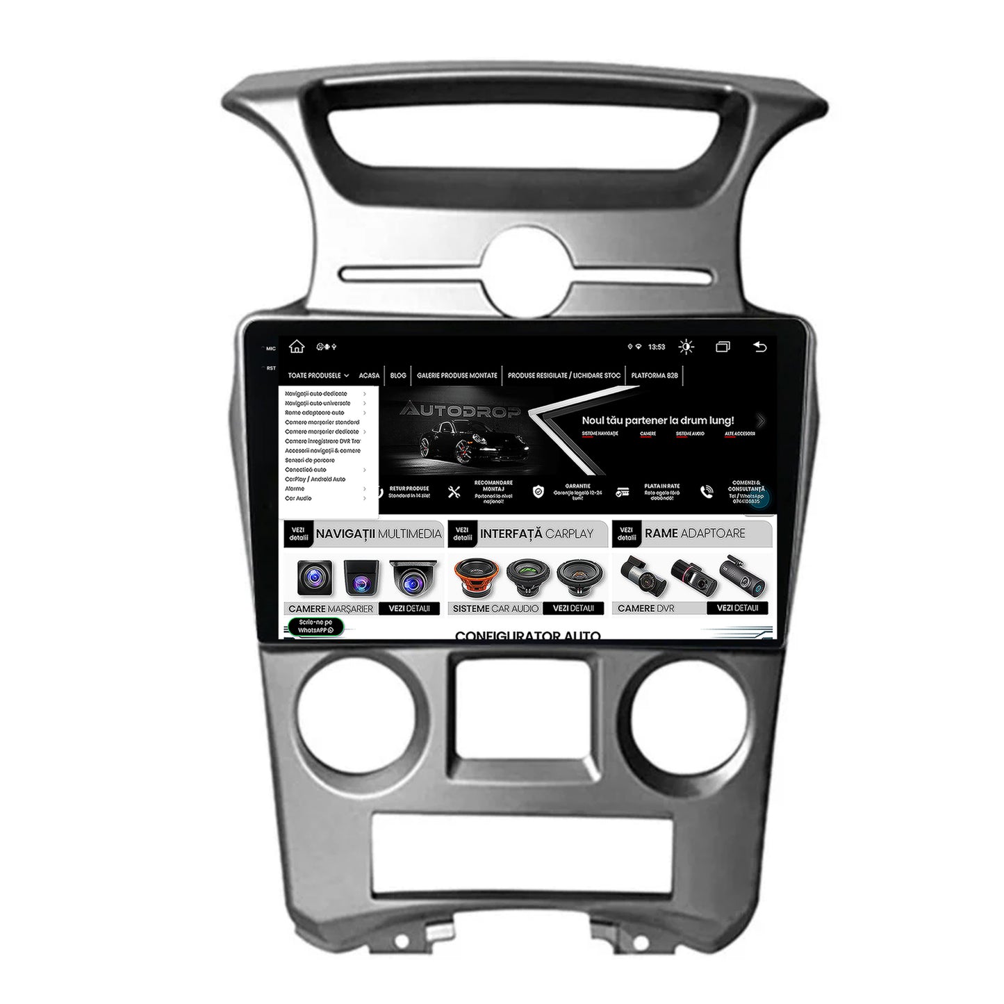 Navigatie Kia Carens (2007-2011), Android, X-Octacore / 8GB RAM + 256GB ROM, 9.5 Inch - AD-BGX9008+AD-BGRKIT209V2