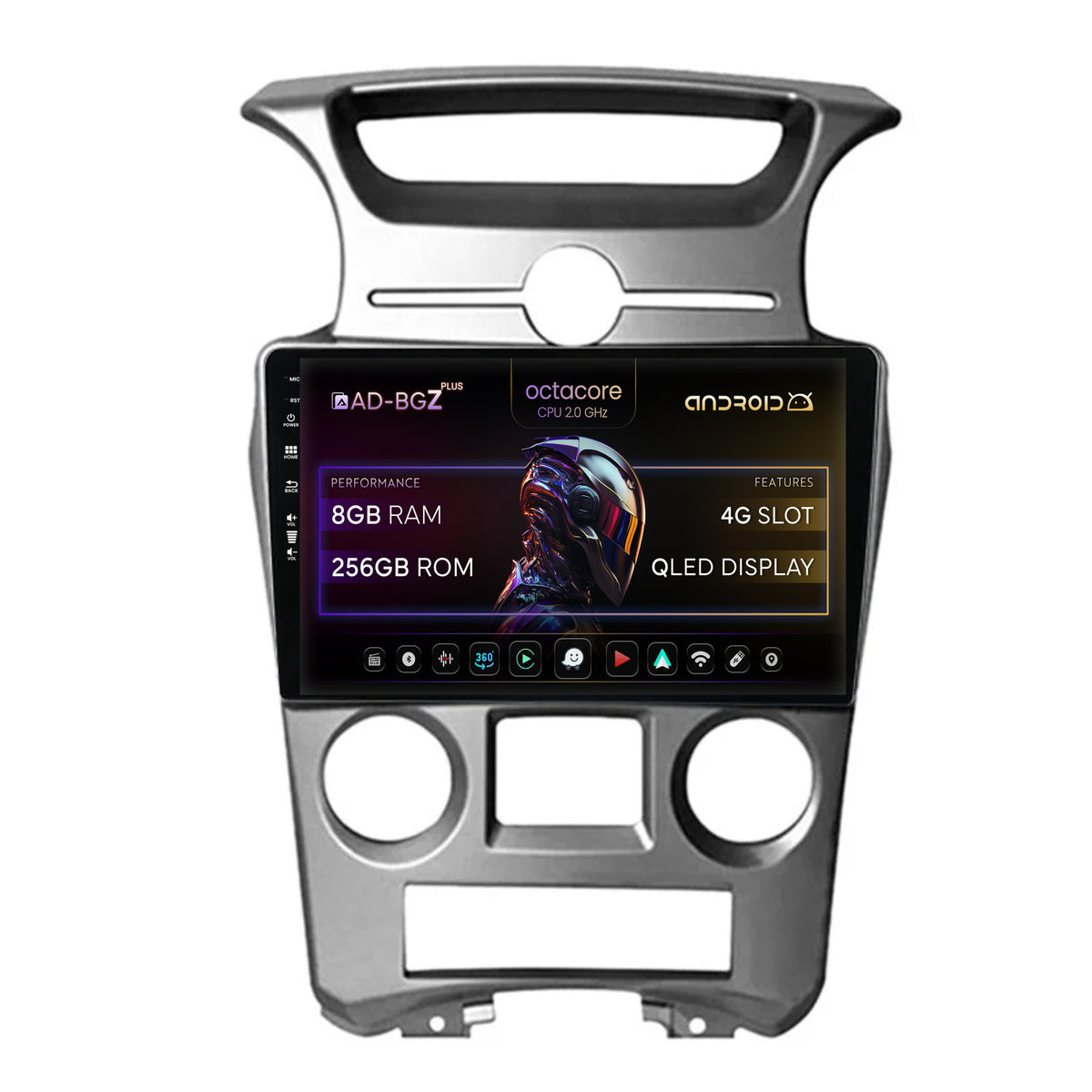 Navigatie Kia Carens (2007-2011), Android, Z-Octacore / 8GB RAM + 256GB ROM, 9 Inch - AD-BGZ9008+AD-BGRKIT209V2