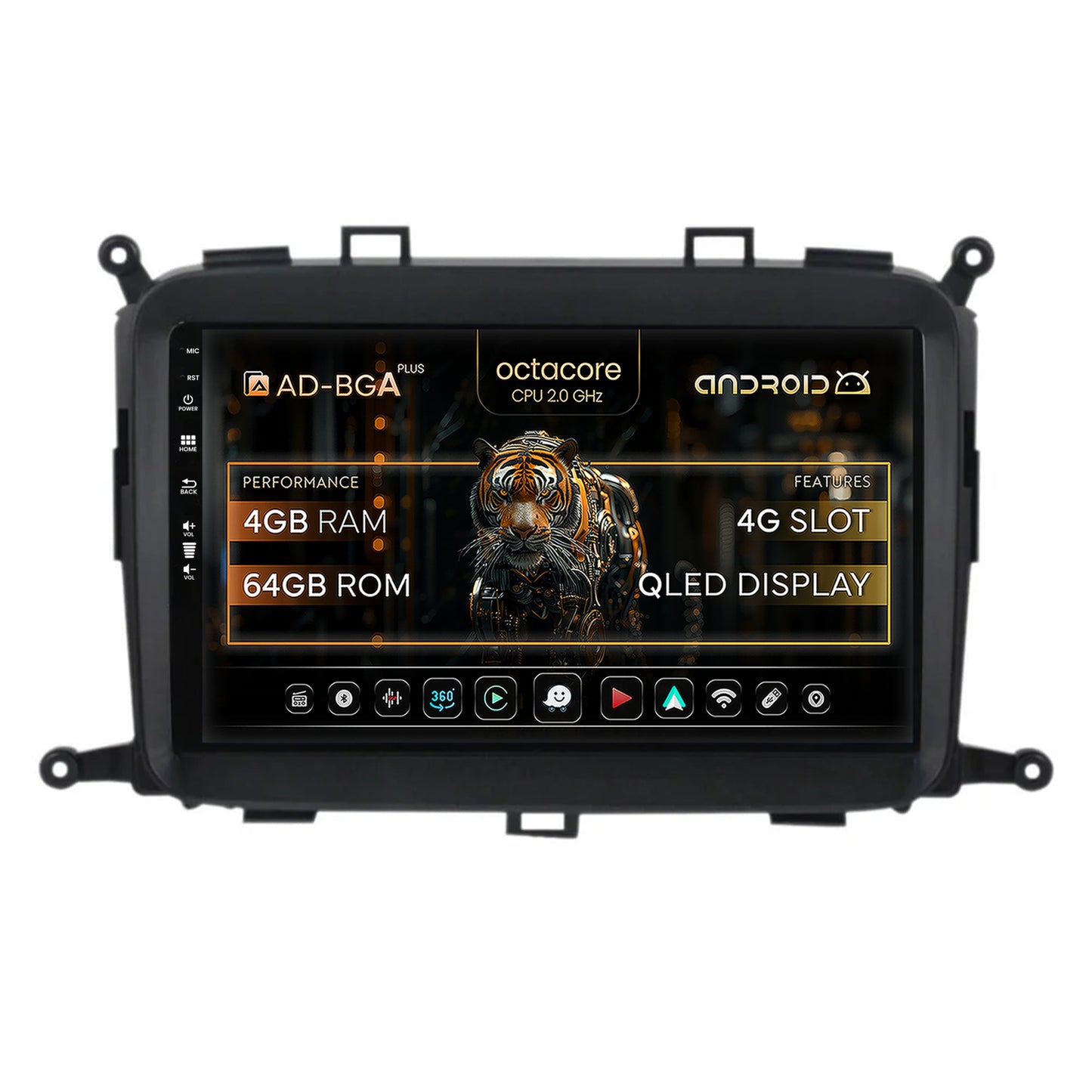 Navigatie Kia Carens (2012-2017), Android, A-Octacore / 4GB RAM + 64GB ROM, 9 Inch - AD-BGA9004+AD-BGRKIT220