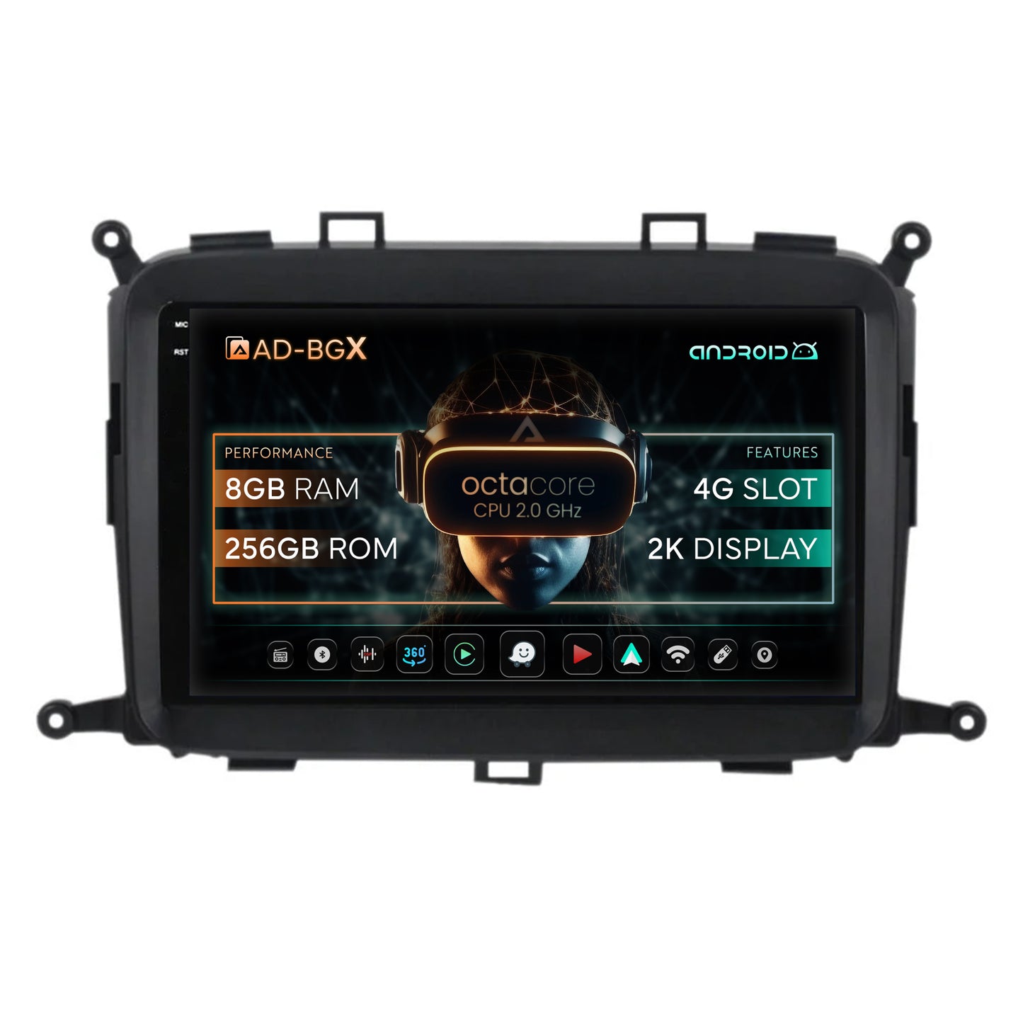 Navigatie Kia Carens (2012-2017), Android, X-Octacore / 8GB RAM + 256GB ROM, 9.5 Inch - AD-BGX9008+AD-BGRKIT220