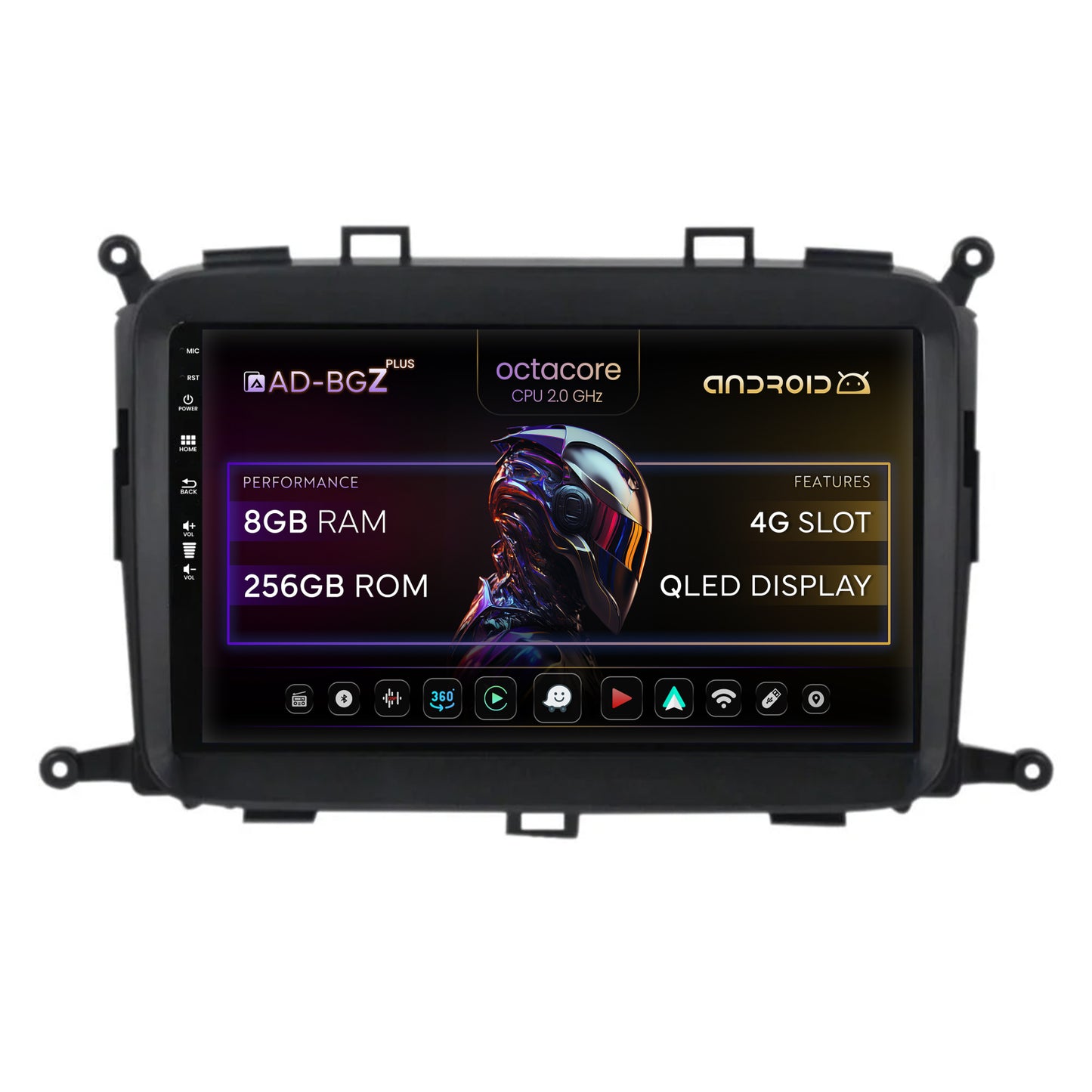 Navigatie Kia Carens (2012-2017), Android, Z-Octacore / 8GB RAM + 256GB ROM, 9 Inch - AD-BGZ9008+AD-BGRKIT220