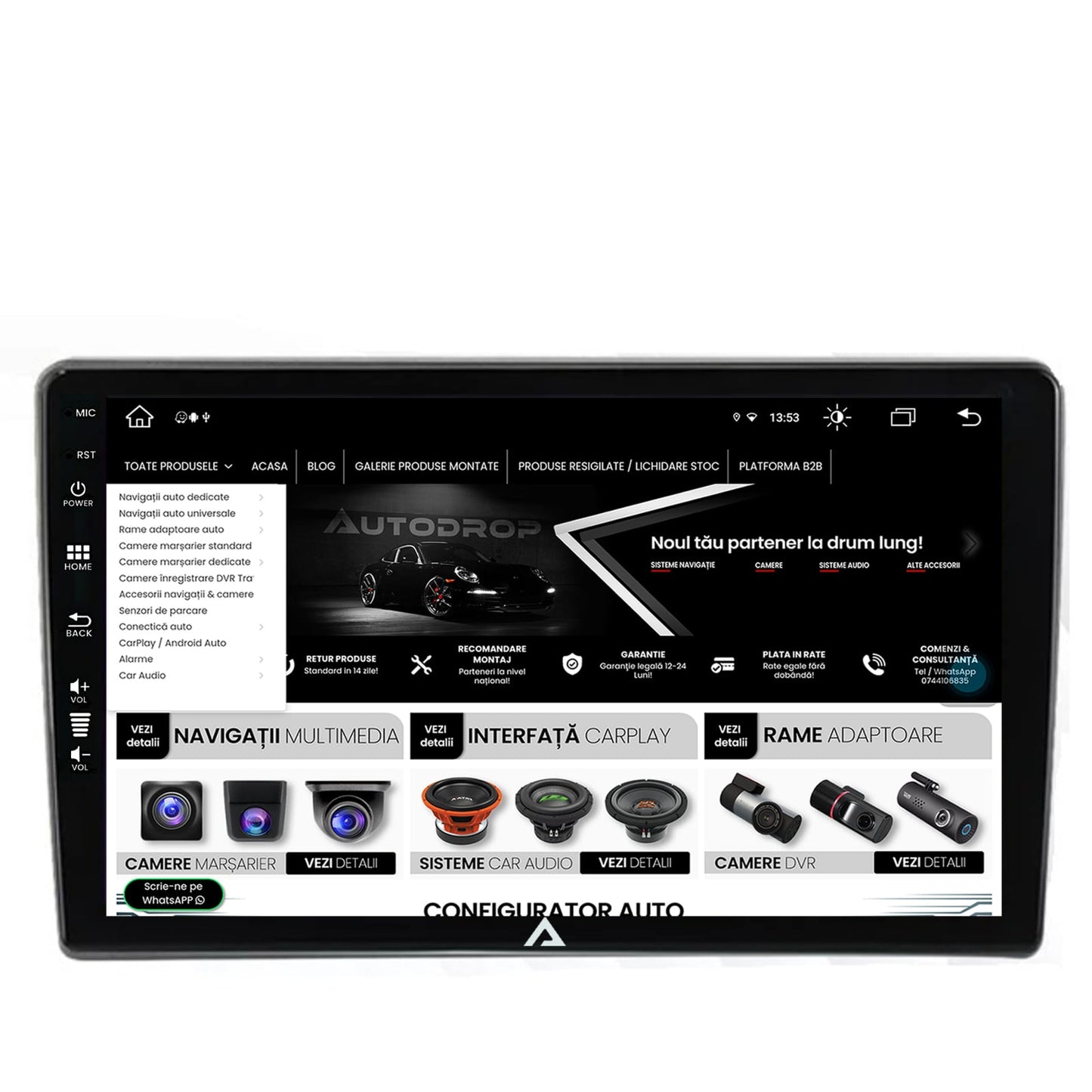 Navigatie Kia CEED (2006-2012), Android, Z-Octacore / 8GB RAM + 256GB ROM, 9 Inch - AD-BGZ9008+AD-BGRKIT147