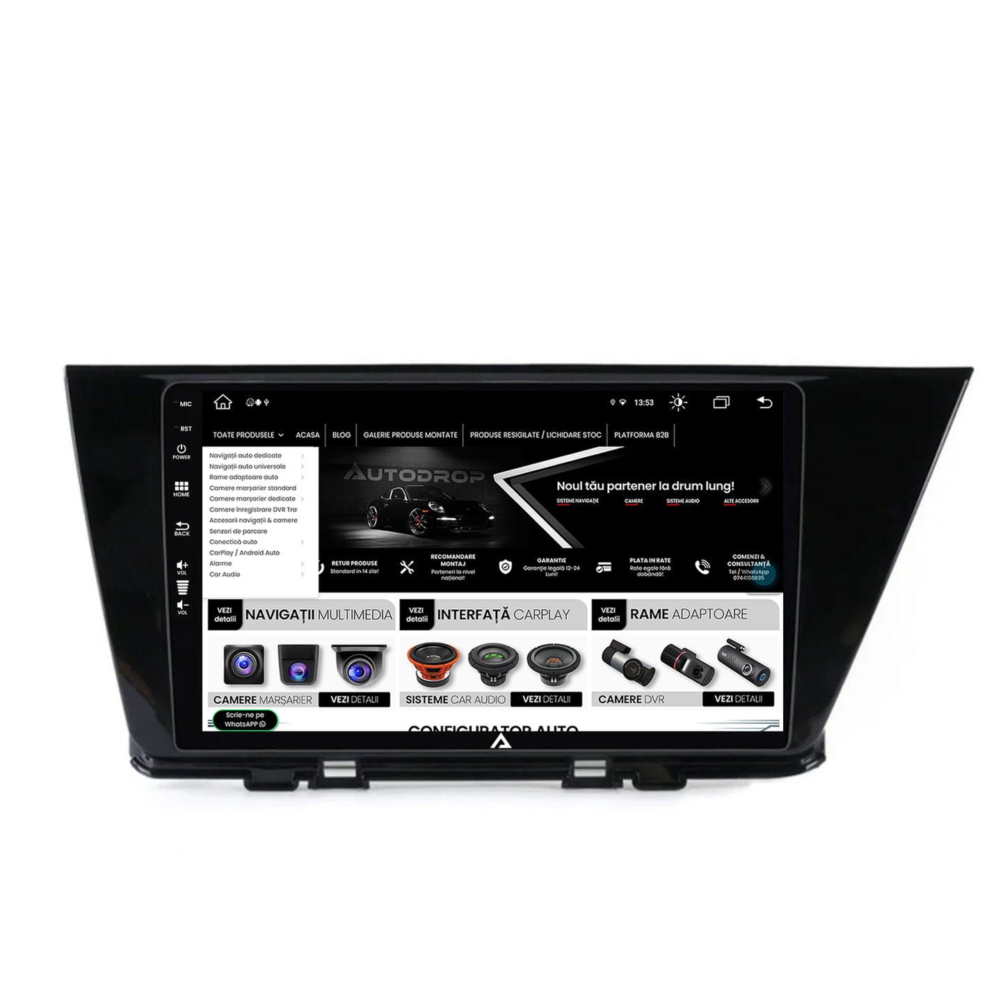 Navigatie Kia Niro (2016+), Android, A-Octacore / 4GB RAM + 64GB ROM, 9 Inch - AD-BGA9004+AD-BGRKIT152
