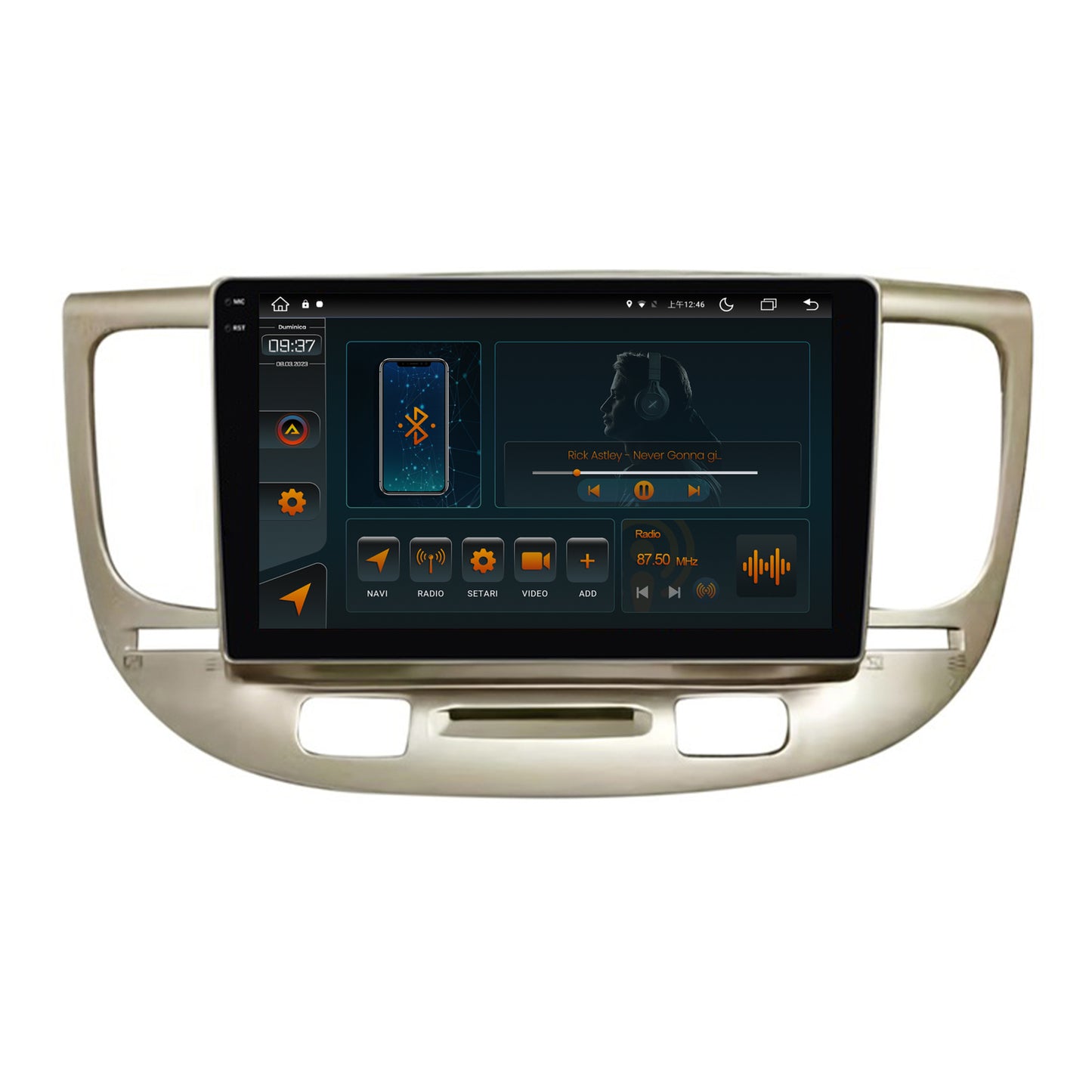 Navigatie Kia Rio (2006-2011), Android, V-Octacore / 4GB RAM + 64GB ROM, 9.5 Inch - AD-BGV9004+AD-BGRKIT232