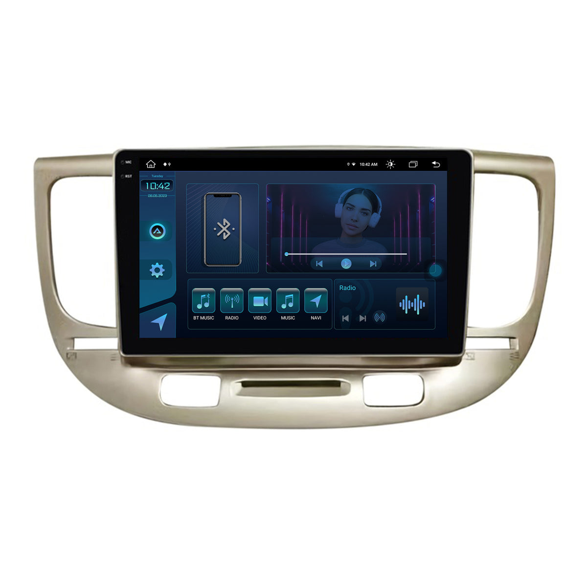 Navigatie Kia Rio (2006-2011), Android, X-Octacore / 8GB RAM + 256GB ROM, 9.5 Inch - AD-BGX9008+AD-BGRKIT232