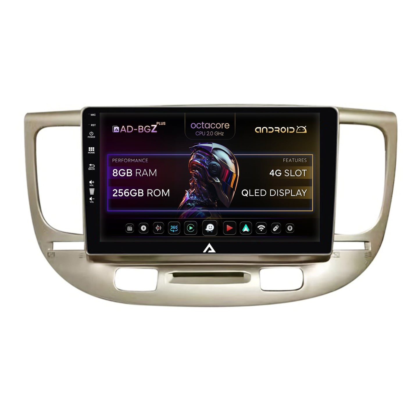Navigatie Kia Rio (2006-2011), Android, Z-Octacore / 8GB RAM + 256GB ROM, 9 Inch - AD-BGZ9008+AD-BGRKIT232