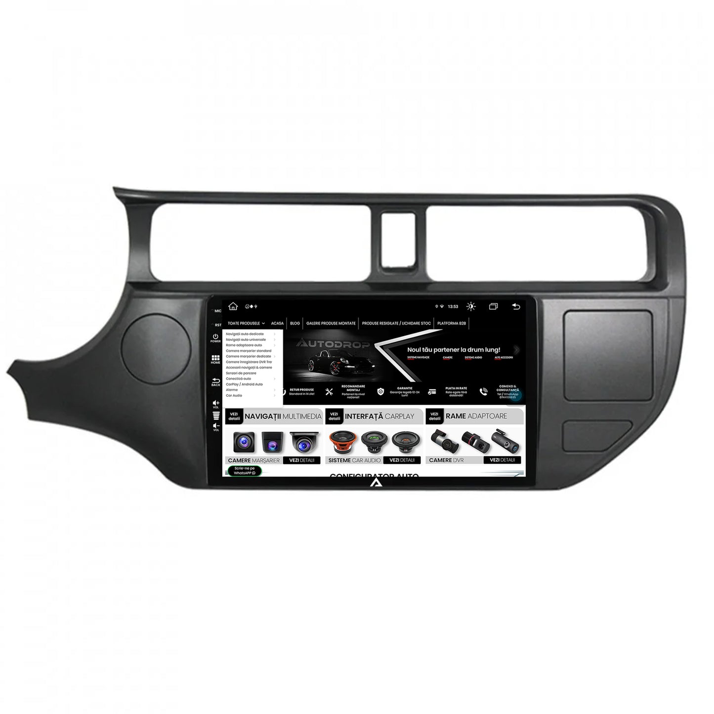 Navigatie Kia Rio (2011-2014), Android, Z-Octacore / 8GB RAM + 256GB ROM, 9 Inch - AD-BGZ9008+AD-BGRKIT226