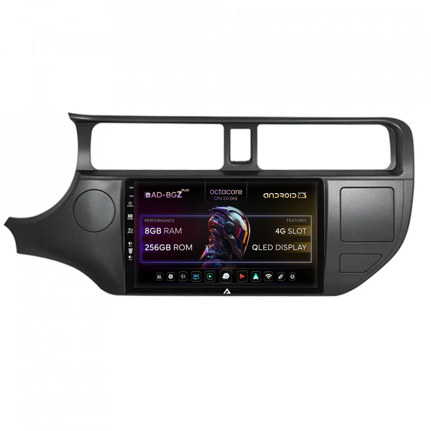 Navigatie Kia Rio (2011-2014), Android, Z-Octacore / 8GB RAM + 256GB ROM, 9 Inch - AD-BGZ9008+AD-BGRKIT226