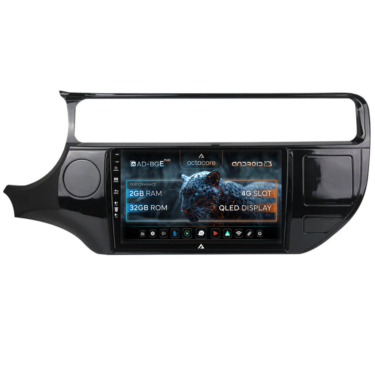 Navigatie Kia Rio (2014-2017), Android, E-Octacore / 2GB RAM + 32GB ROM, 9 Inch - AD-BGE9002+AD-BGRKIT228