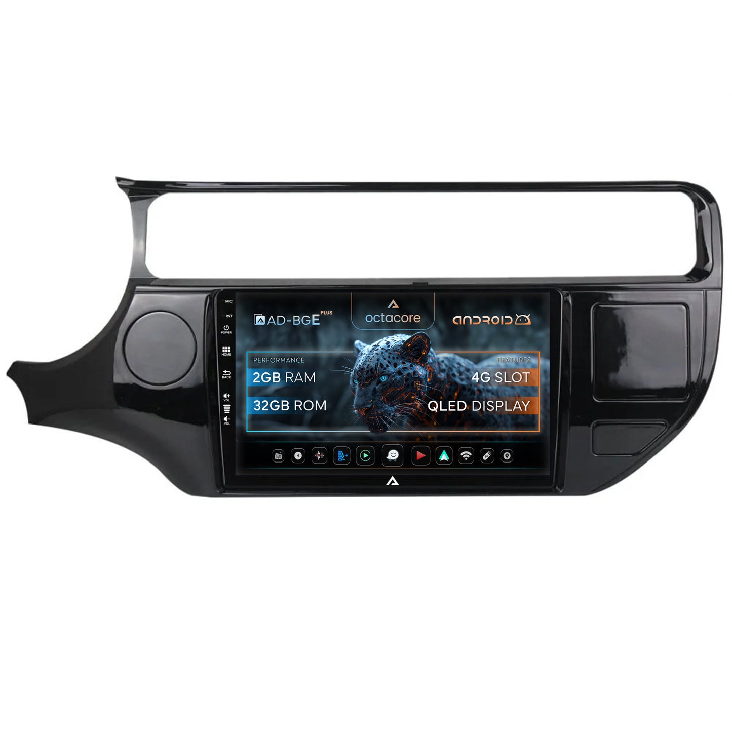 Navigatie Kia Rio (2014-2017), Android, E-Octacore / 2GB RAM + 32GB ROM, 9 Inch - AD-BGE9002+AD-BGRKIT228