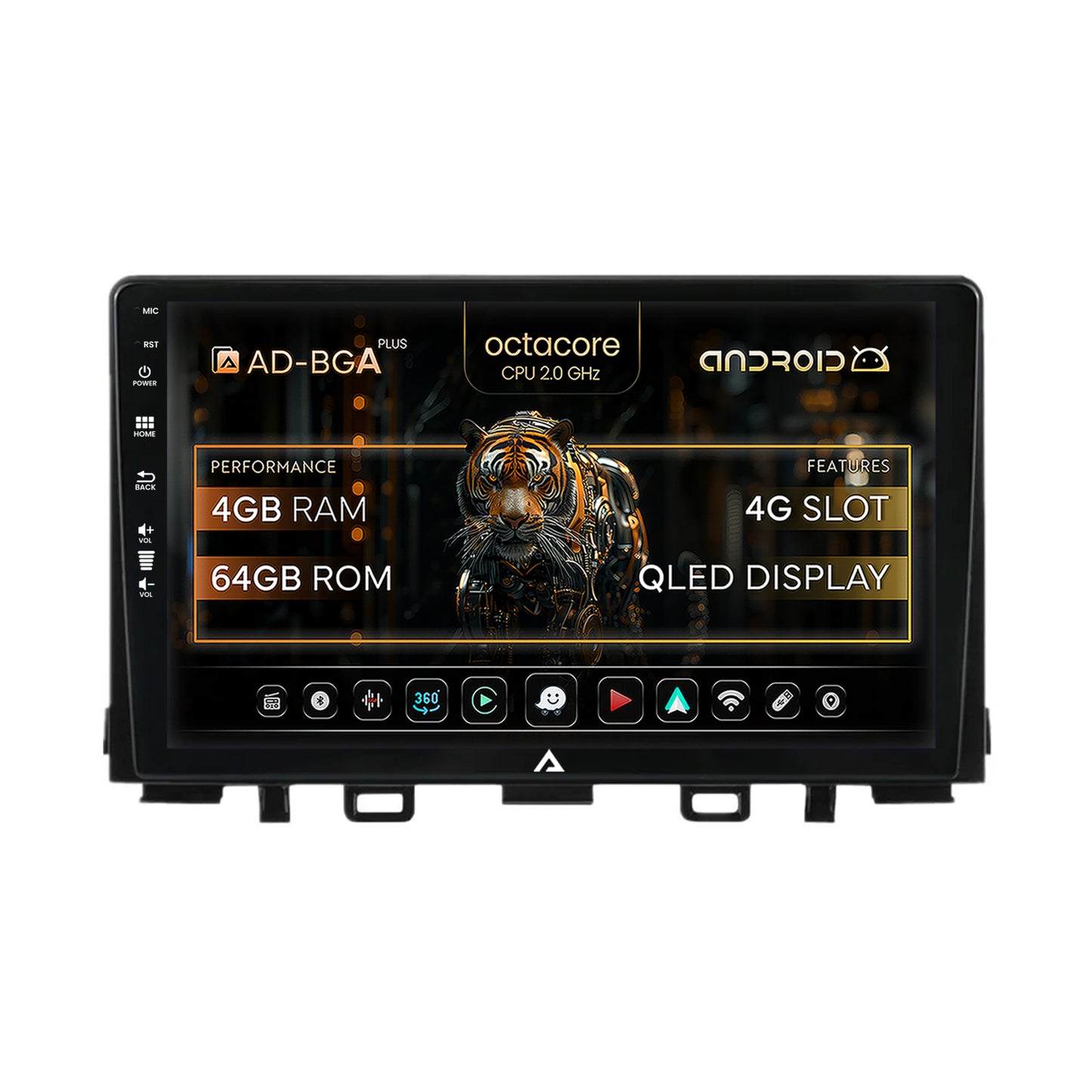 Navigatie Kia Rio (2017-2024), Android, A-Octacore / 4GB RAM + 64GB ROM, 9 Inch - AD-BGA9004+AD-BGRKIT222