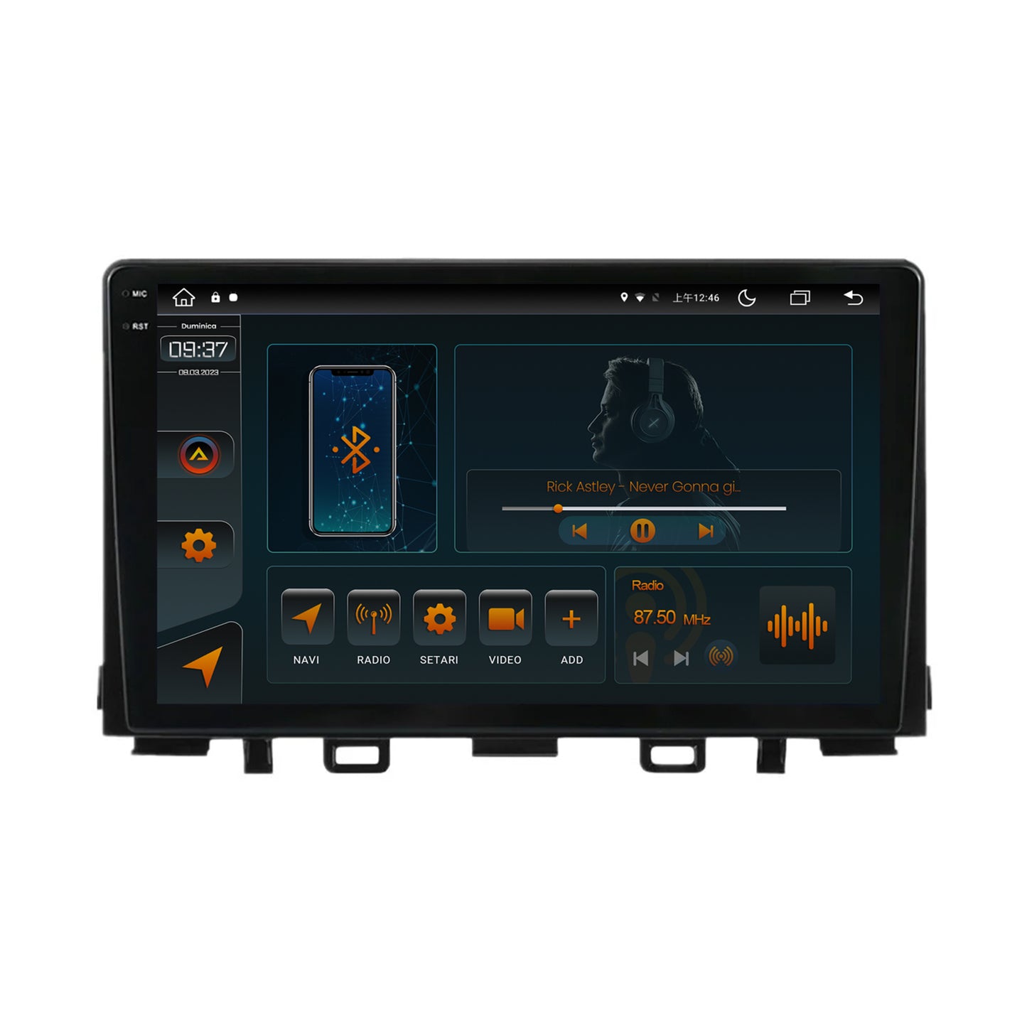 Navigatie Kia Rio (2017-2024), Android, V-Octacore / 4GB RAM + 64GB ROM, 9.5 Inch - AD-BGV9004+AD-BGRKIT222
