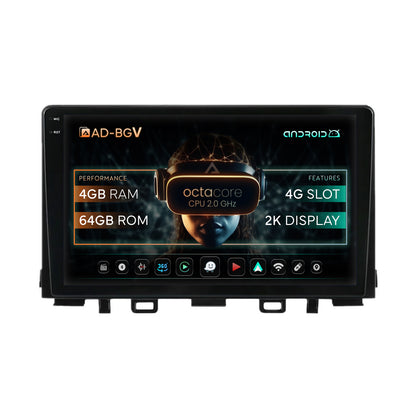 Navigatie Kia Rio (2017-2024), Android, V-Octacore / 4GB RAM + 64GB ROM, 9.5 Inch - AD-BGV9004+AD-BGRKIT222
