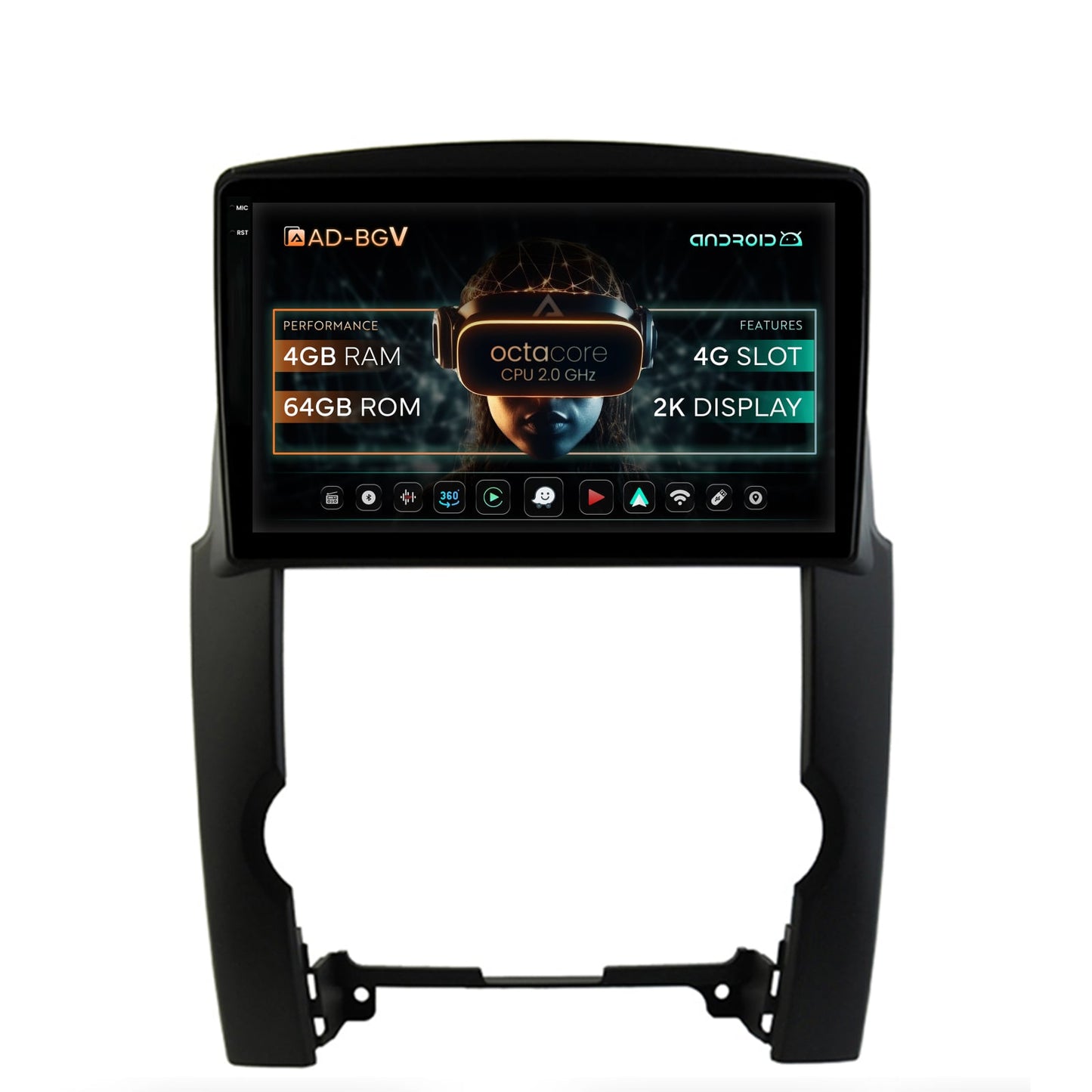Navigatie Kia Sorento (2009-2013), Android, V-Octacore / 4GB RAM + 64GB ROM, 10.36 Inch - AD-BGV10004+AD-BGRKIT208