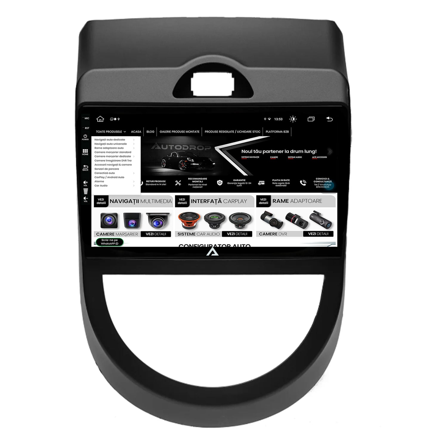 Navigatie Kia Soul (2009-2013), Android, Z-Octacore / 8GB RAM + 256GB ROM, 9 Inch - AD-BGZ9008+AD-BGRKIT215V2