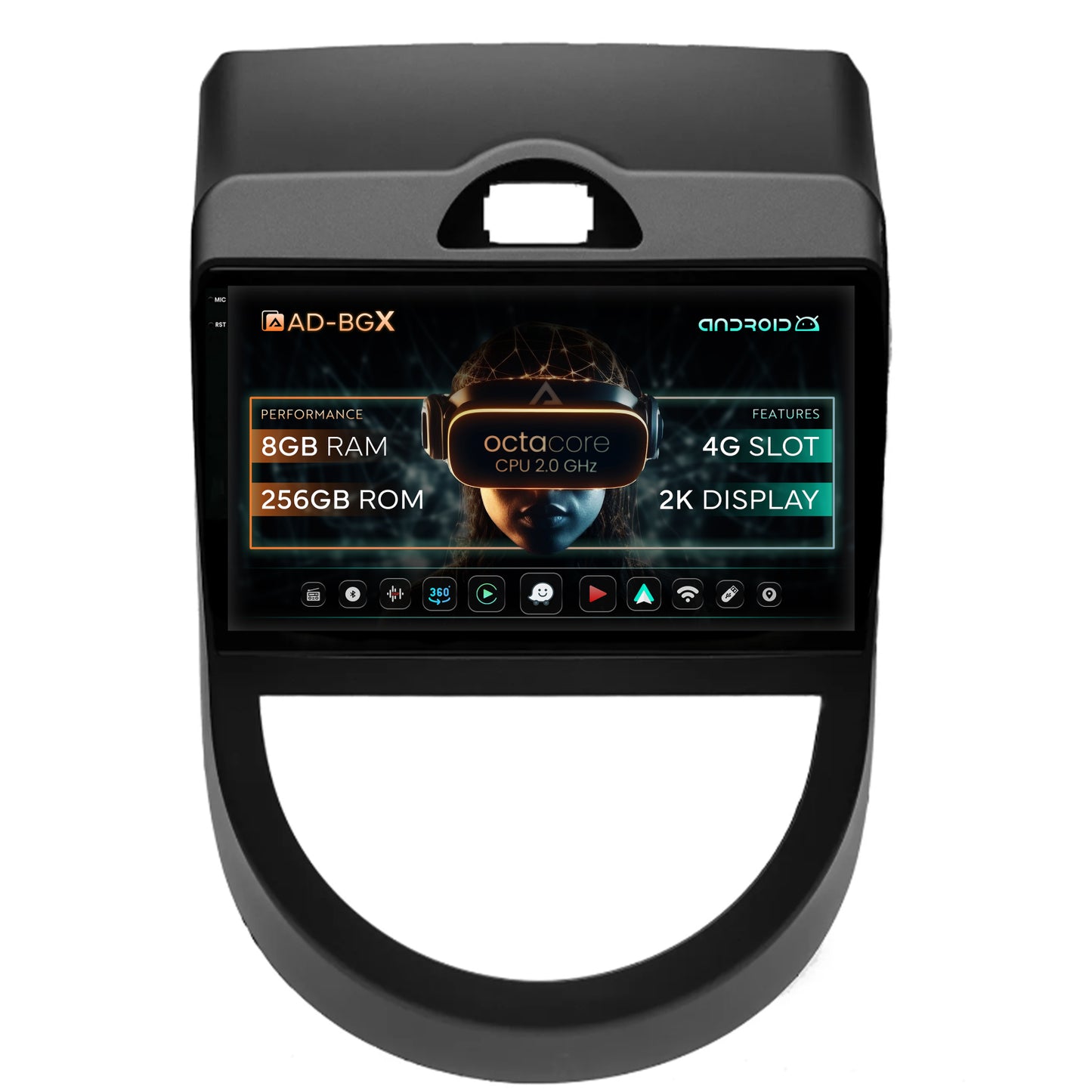 Navigatie Kia Soul (2009-2013), Android, X-Octacore / 8GB RAM + 256GB ROM, 9.5 Inch - AD-BGX9008+AD-BGRKIT215V2