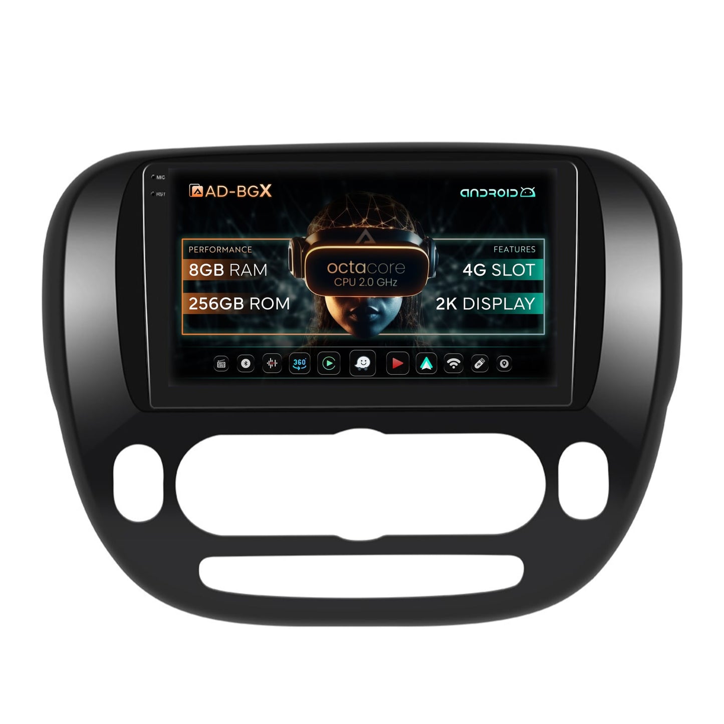 Navigatie Kia Soul (2014-2019), Android, X-Octacore / 8GB RAM + 256GB ROM, 9.5 Inch - AD-BGX9008+AD-BGRKIT233V1