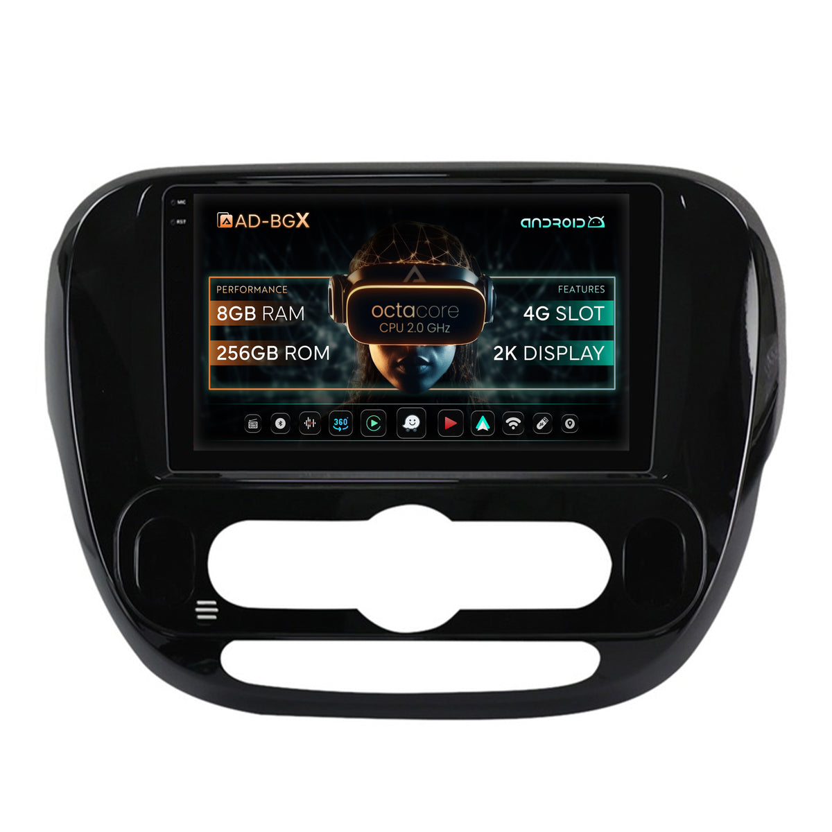 Navigatie Kia Soul (2014-2019), Android, X-Octacore / 8GB RAM + 256GB ROM, 9.5 Inch - AD-BGX9008+AD-BGRKIT233V2