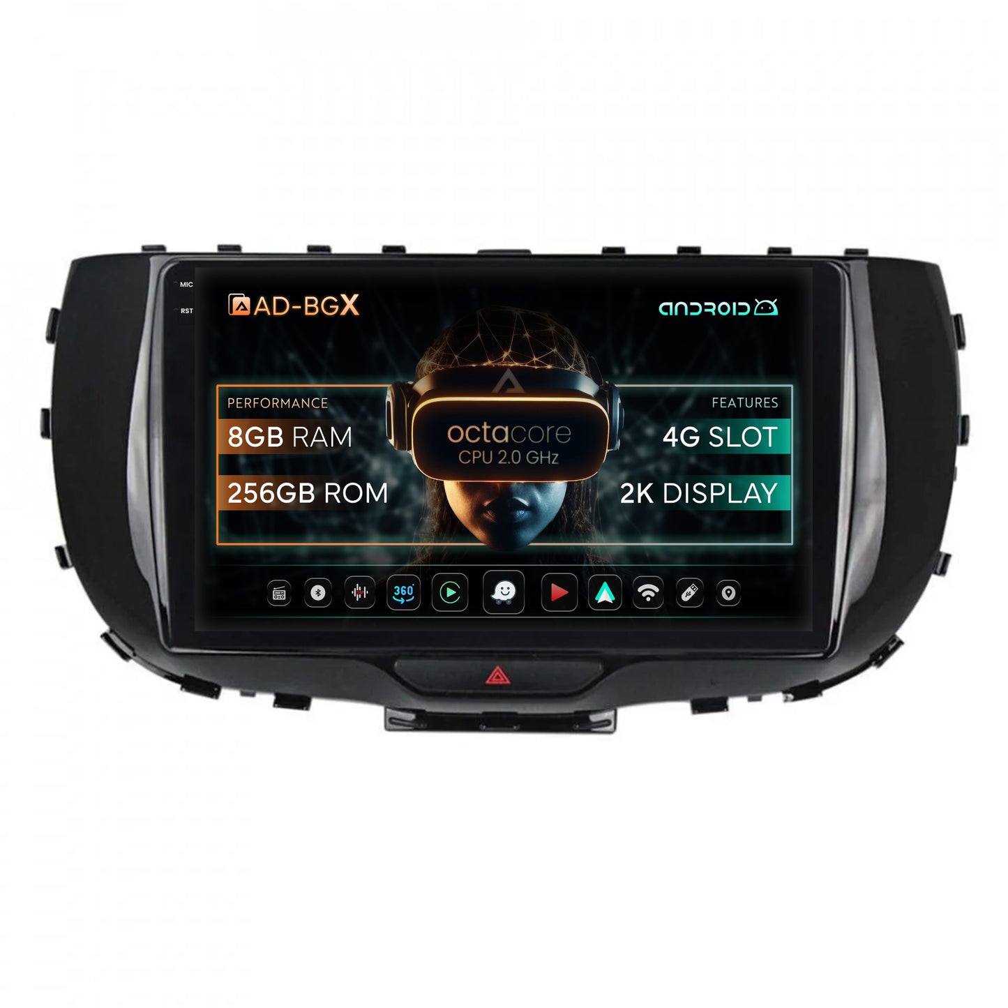 Navigatie Kia Soul (2019+), Android, X-Octacore / 8GB RAM + 256GB ROM, 9.5 Inch - AD-BGX9008+AD-BGRKIT235