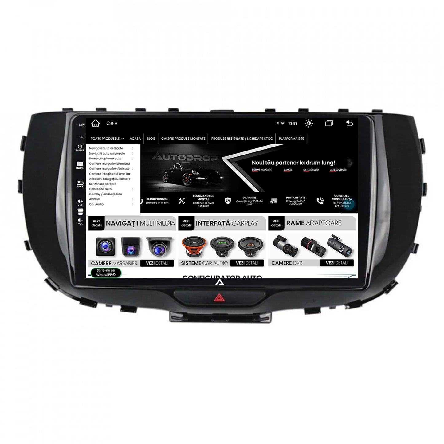 Navigatie Kia Soul (2019+), Android, Z-Octacore / 8GB RAM + 256GB ROM, 9 Inch - AD-BGZ9008+AD-BGRKIT235