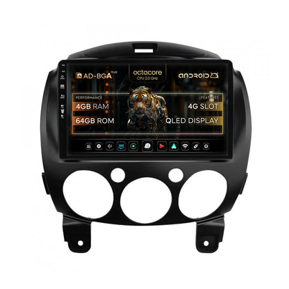 Navigatie Mazda 2 (2007-2014), Android, A-Octacore / 4GB RAM + 64GB ROM, 9 Inch - AD-BGA9004+AD-BGRKIT322 - Copie