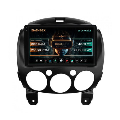 Navigatie Mazda 2 (2007-2014), Android, X-Octacore / 8GB RAM + 256GB ROM, 9.5 Inch - AD-BGX9008+AD-BGRKIT325