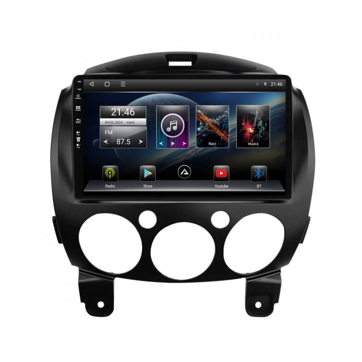 Navigatie Mazda 2 (2007-2014), Android, E-Octacore / 2GB RAM + 32GB ROM, 9 Inch - AD-BGE9002+AD-BGRKIT325