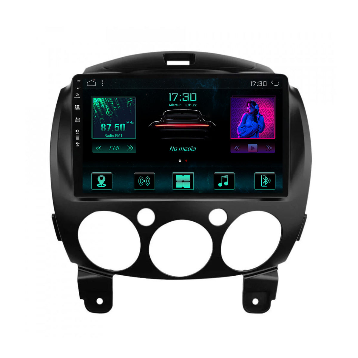 Navigatie Mazda 2 (2007-2014), Android, A-Octacore / 4GB RAM + 64GB ROM, 9 Inch - AD-BGA9004+AD-BGRKIT322 - Copie