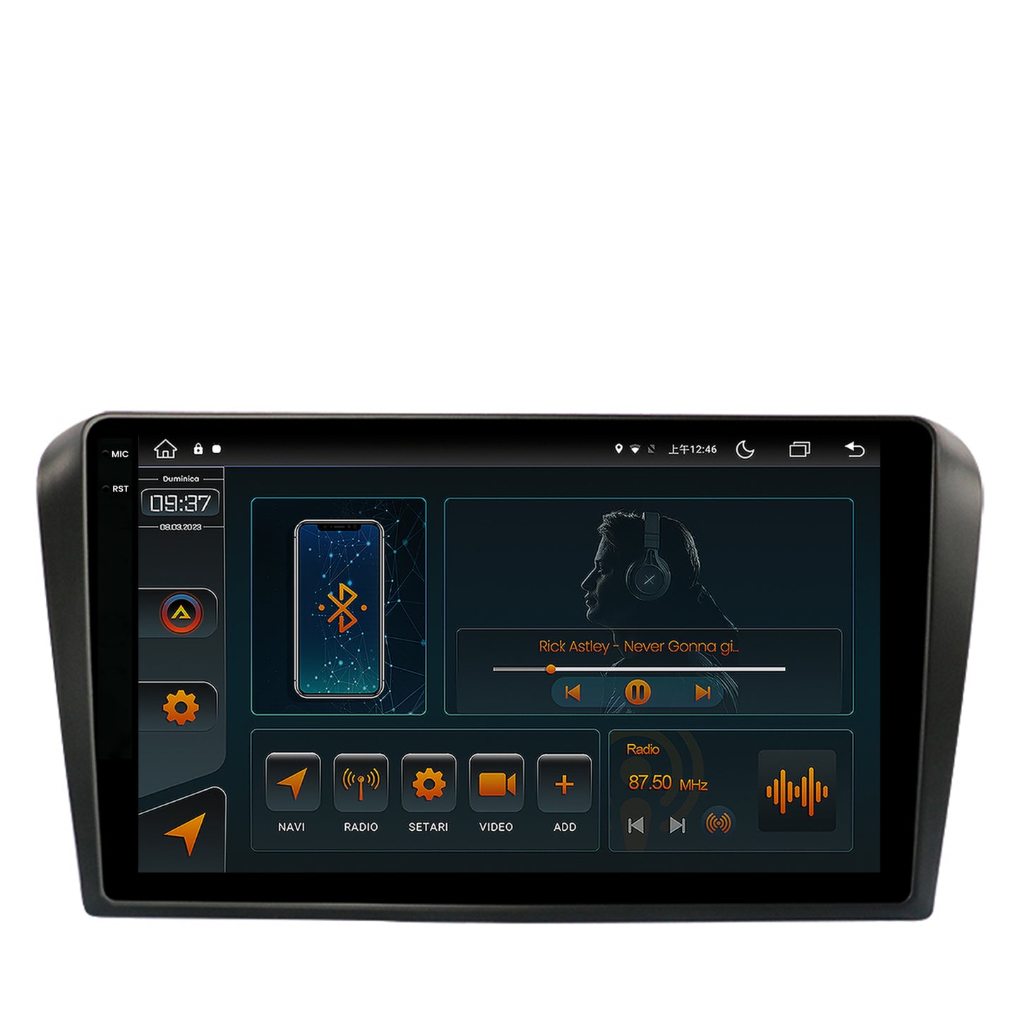 Navigatie Mazda 3 (2003-2009), Android, V-Octacore / 4GB RAM + 64GB ROM, 9.5 Inch - AD-BGV9004+AD-BGRKIT322