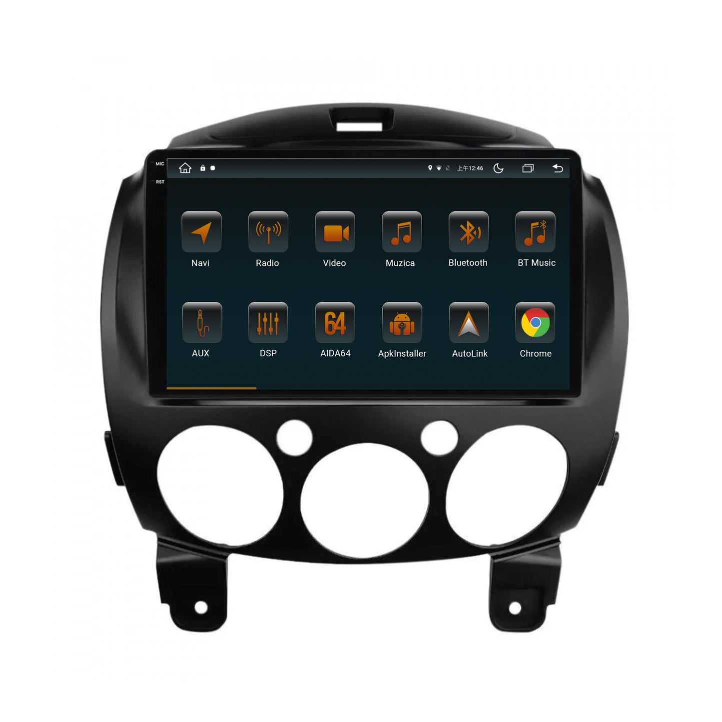 Navigatie Mazda 2 (2007-2014), Android, V-Octacore / 4GB RAM + 64GB ROM, 9.5 Inch - AD-BGV9004+AD-BGRKIT325