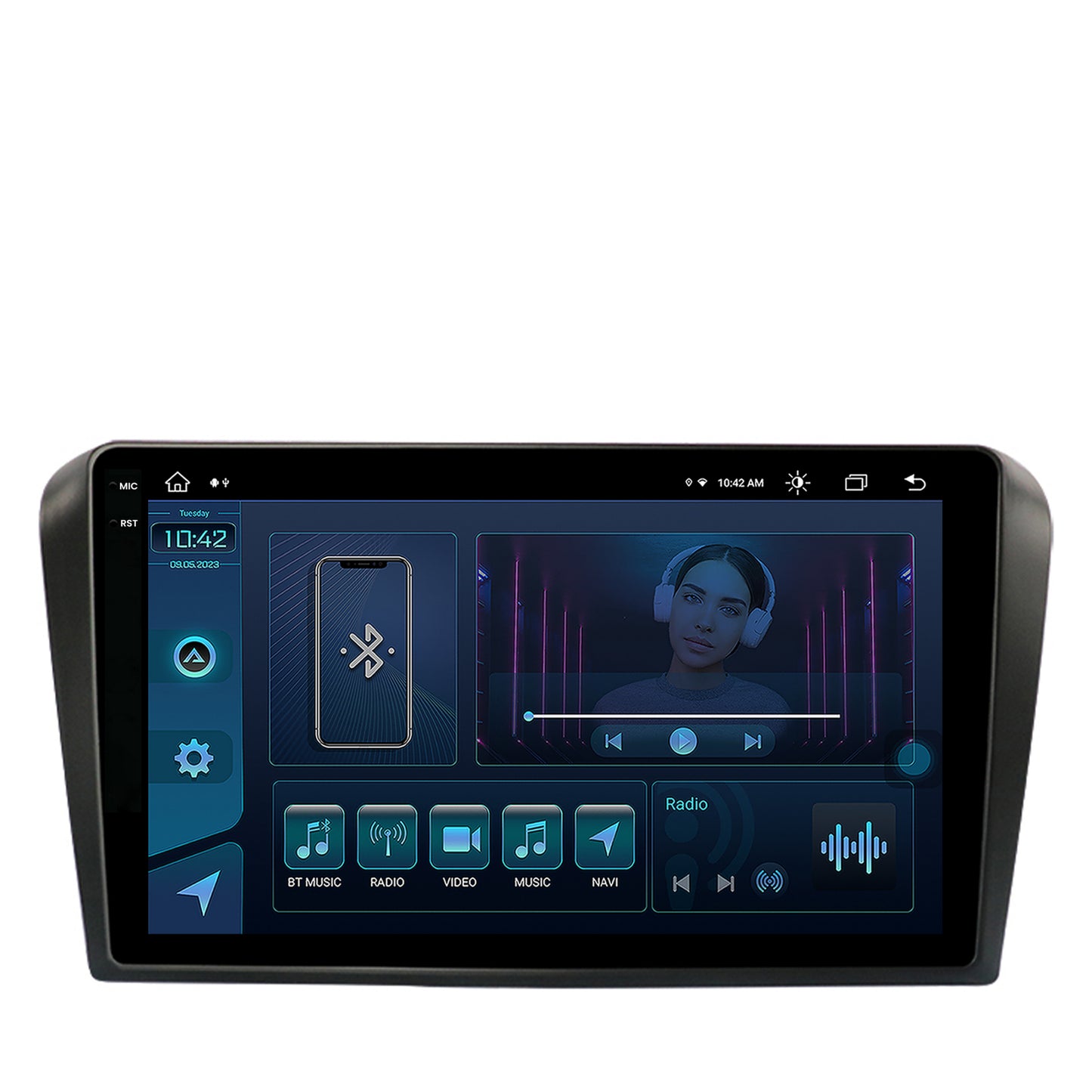 Navigatie Mazda 3 (2003-2009), Android, X-Octacore / 8GB RAM + 256GB ROM, 9.5 Inch - AD-BGX9008+AD-BGRKIT322