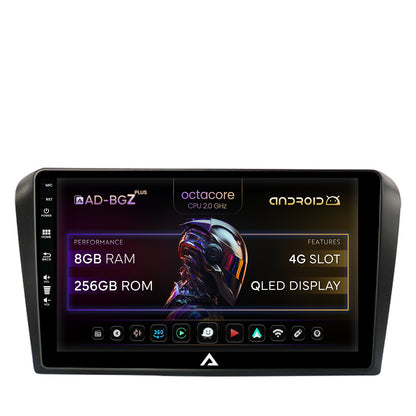 Navigatie Mazda 3 (2003-2009), Android, Z-Octacore / 8GB RAM + 256GB ROM, 9 Inch - AD-BGZ9008+AD-BGRKIT322