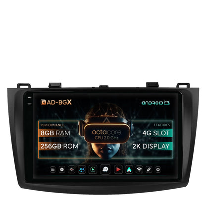 Navigatie Mazda 3 (2009-2013), Android, X-Octacore / 8GB RAM + 256GB ROM, 9.5 Inch - AD-BGX9008+AD-BGRKIT320