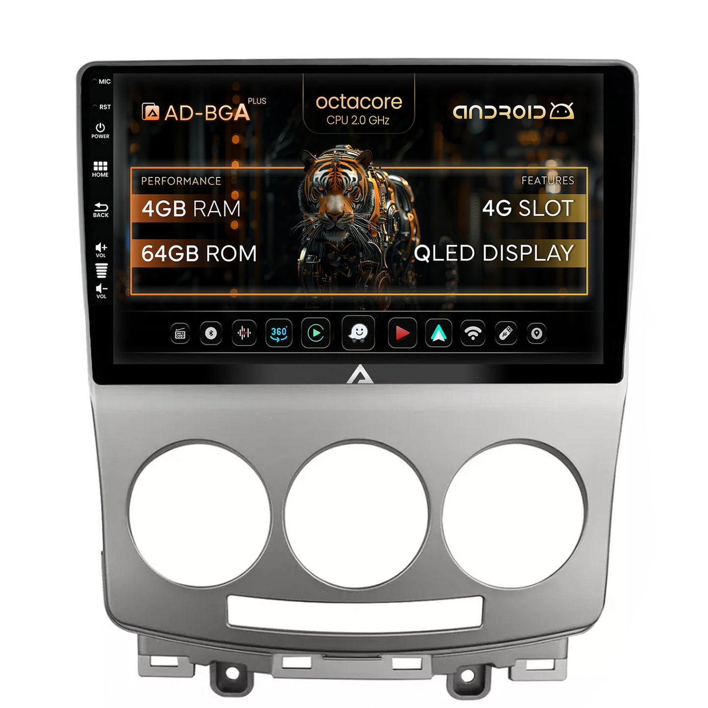 Navigatie Mazda 5 (2005-2010), Android, A-Octacore / 4GB RAM + 64GB ROM, 9 Inch - AD-BGA9004+AD-BGRKIT324