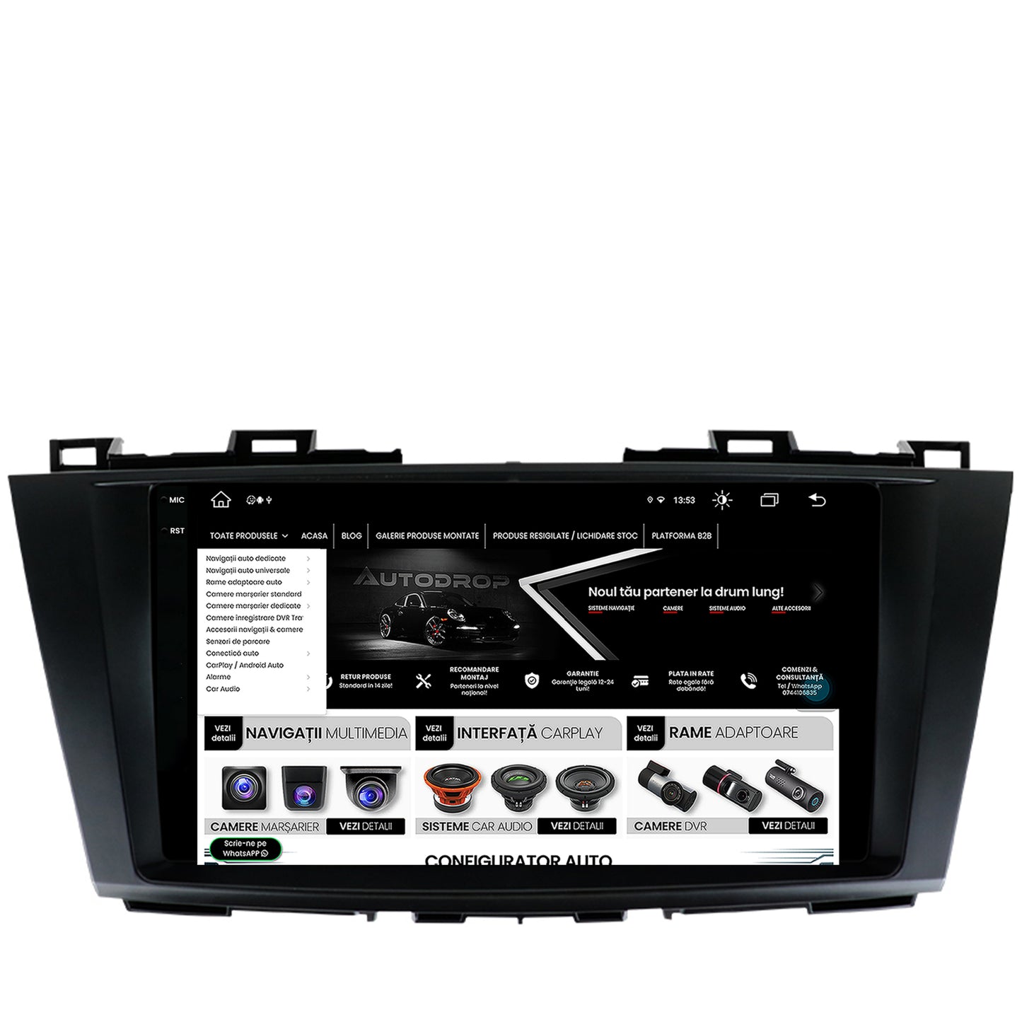 Navigatie Mazda 5 (2010-2015), Android, V-Octacore / 4GB RAM + 64GB ROM, 9.5 Inch - AD-BGV9004+AD-BGRKIT323