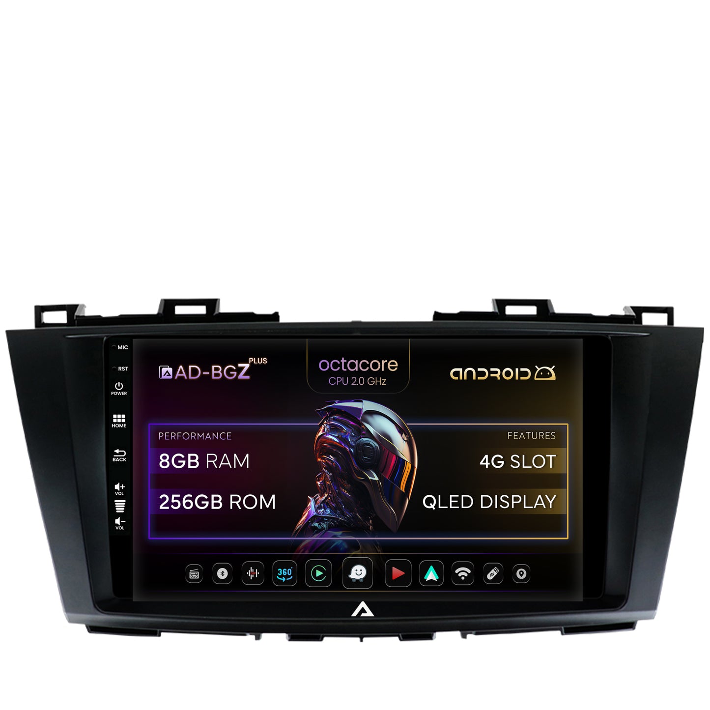 Navigatie Mazda 5 (2010-2015), Android, Z-Octacore / 8GB RAM + 256GB ROM, 9 Inch - AD-BGZ9008+AD-BGRKIT323